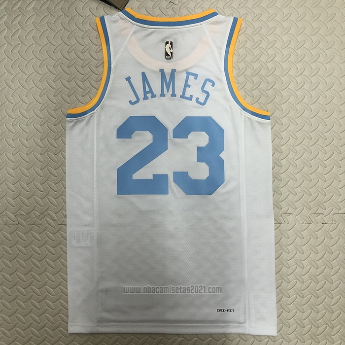 Camiseta Los Angeles Lakers LeBron James #23 Classic 2022-23 Blanco